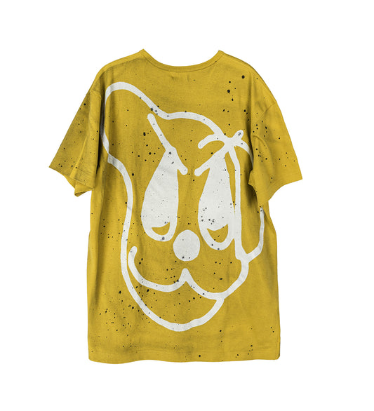 LIVE BY THE CODE TEE SPRAYED GOLD