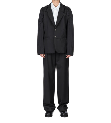 MINNA GATHERED TROUSER CROW BLACK