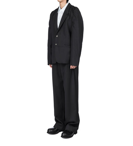 MINNA GATHERED TROUSER CROW BLACK