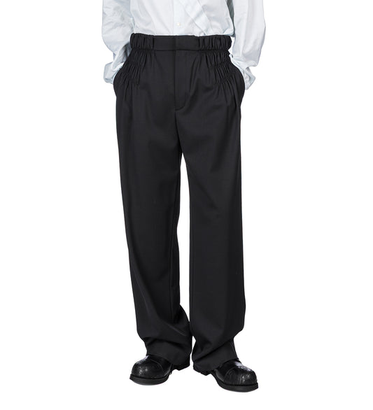 MINNA GATHERED TROUSER CROW BLACK