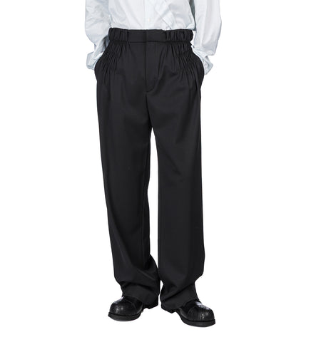 MINNA GATHERED TROUSER CROW BLACK