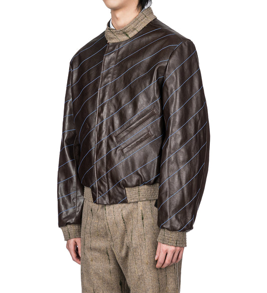 TARHOS LEATHER JACKET WALNUT BROWN