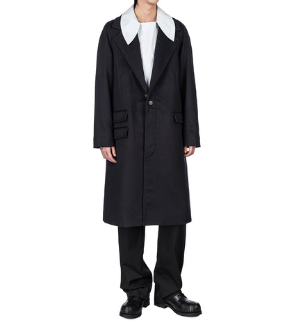 KIKO KOSTADINOV X THE DANTE COLLECTION DANTE BALMACAAN COAT MIDNIGHT BLUE