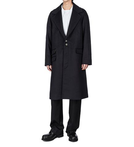 KIKO KOSTADINOV X THE DANTE COLLECTION DANTE BALMACAAN COAT MIDNIGHT BLUE