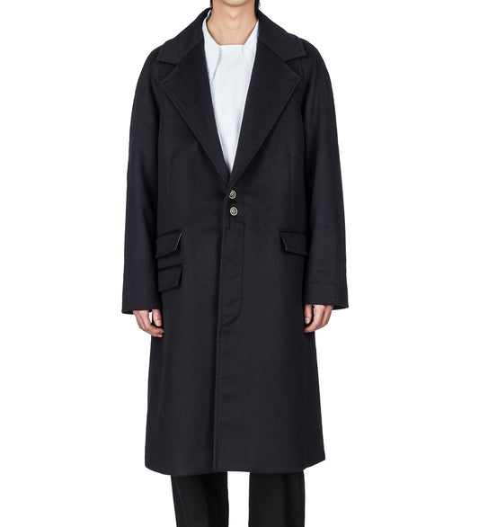KIKO KOSTADINOV X THE DANTE COLLECTION DANTE BALMACAAN COAT MIDNIGHT BLUE