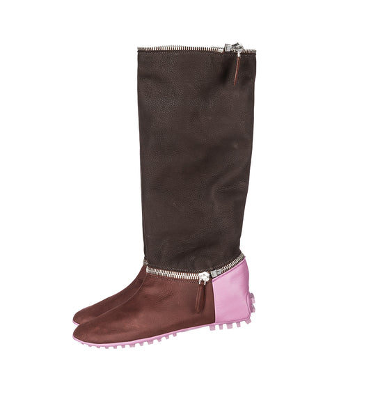 MODULAR DRIVING BOOTS ESPRESSO BROWN