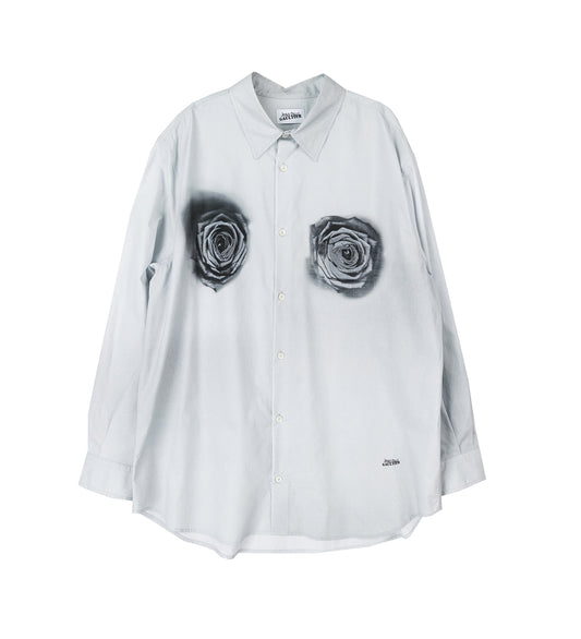 SHIRT PRINTED BLURRY ROSES WHITE/GREY/BLACK