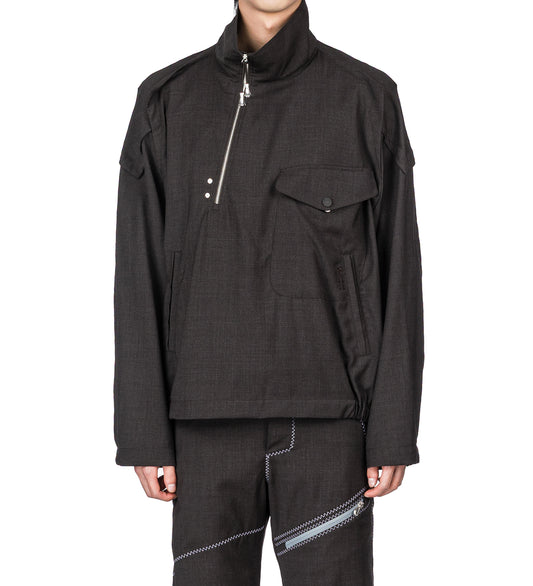 FARKAS PULLOVER JACKET UMBER BROWN