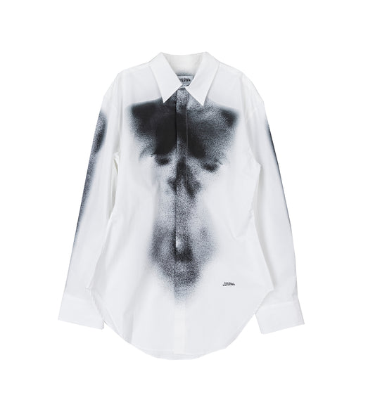 SHIRT PRINTED BODY DUST WHITE/BLACK
