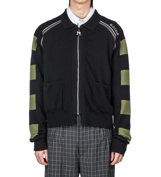 KEST CARDIGAN BLACK/FERN
