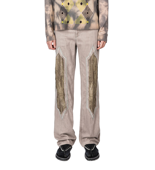 EXCLUSIVE - REMORA PANELLED TROUSER SOFT TAN