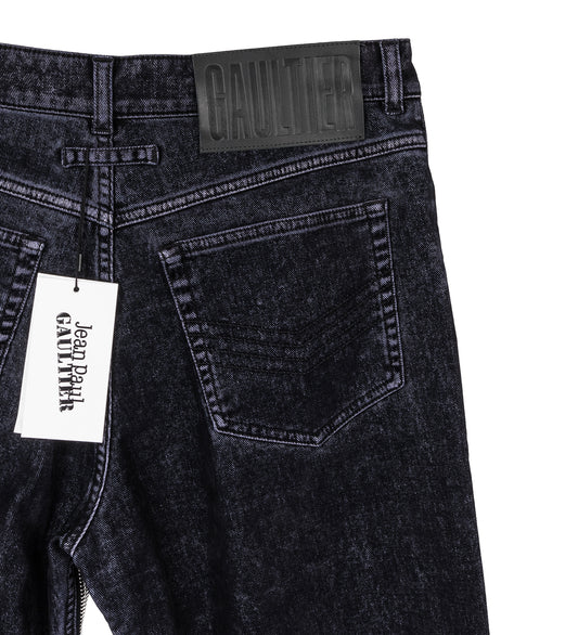 FLOCK PANTS WITH INSEAM ZIP DETAILS NAVY