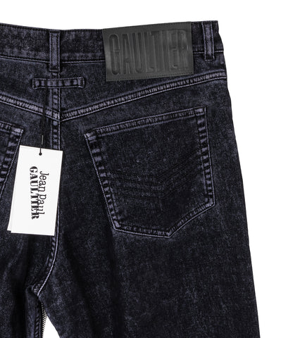 FLOCK PANTS WITH INSEAM ZIP DETAILS NAVY