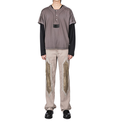 EXCLUSIVE - REMORA PANELLED TROUSER SOFT TAN