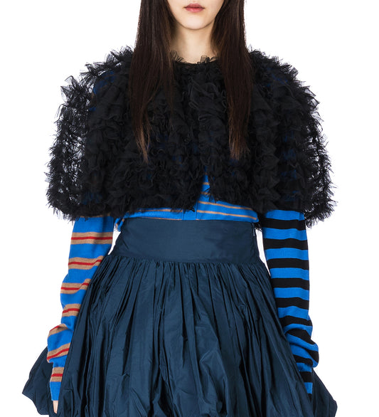 HOURGLASS WHISKER COAT BLACK / GREY WITH WHISKERS