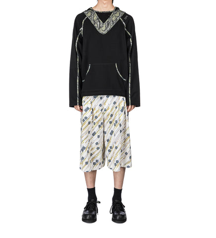 GIZI HOODED TOP BLACK/SAGE