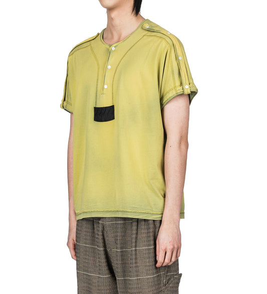 SARGO SHORT SLEEVE HENLEY HAY