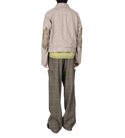 ANDRAS FORMAL TROUSER TAUPE CHECK