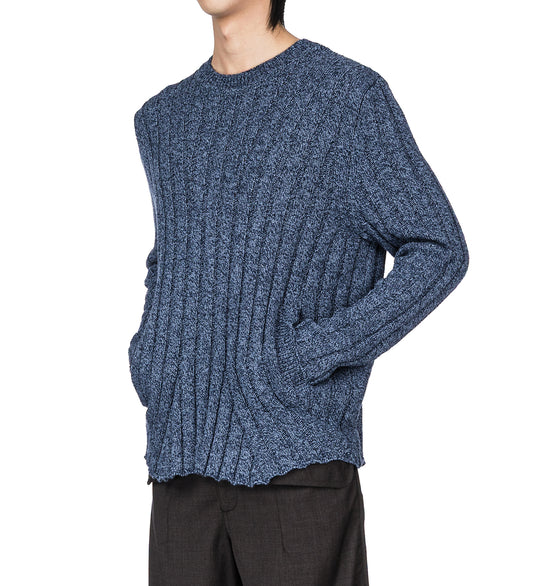 KADA KNIT PULLOVER BLUE MELANGE