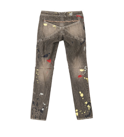 K PAINTED SLIM JEAN WASHED BROWN 