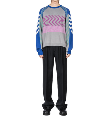 TARHOS PLEATED TROUSER MIDNIGHT BLACK