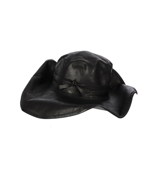 WIA LEATHER HAT BLACK