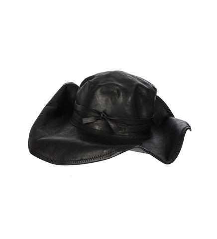 WIA LEATHER HAT BLACK