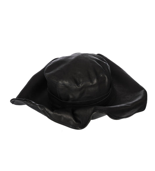 WIA LEATHER HAT BLACK