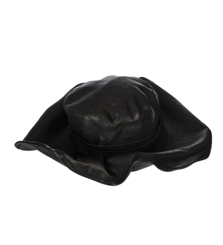 WIA LEATHER HAT BLACK