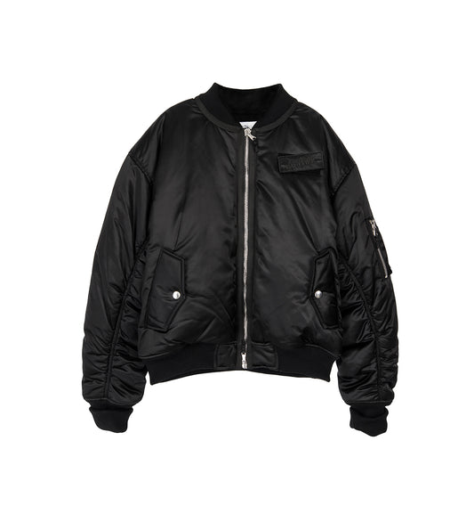 TATTOO COLLECTION OVERSIZED BOMBER JACKET BLACK