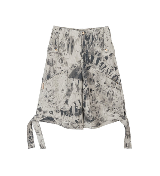 BECKHAM CARGO DENIM SHORTS MERCURY GREY