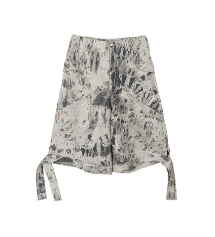 BECKHAM CARGO DENIM SHORTS MERCURY GREY