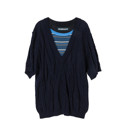 PIZZA SS SWEATER DEPTH BLUE