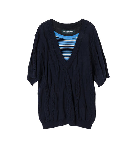 PIZZA SS SWEATER DEPTH BLUE