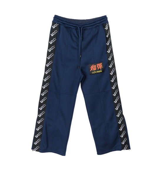 STACKED TRACK PANTS DEEP NAVY