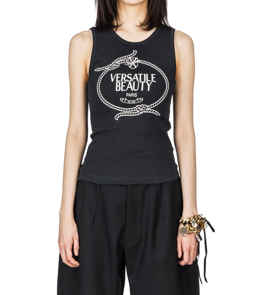 VERSATILE BEAUTY TANK TOP BLACK