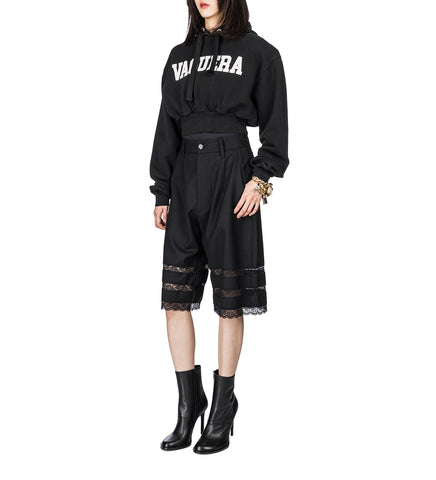 SHOULDER PAD HOODIE BLACK