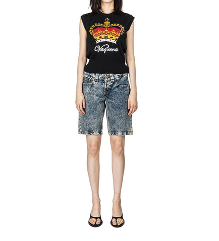 SPLIT LEG SHORTS BLUE
