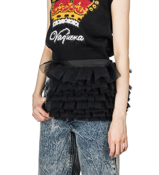 TULLE BELT BLACK