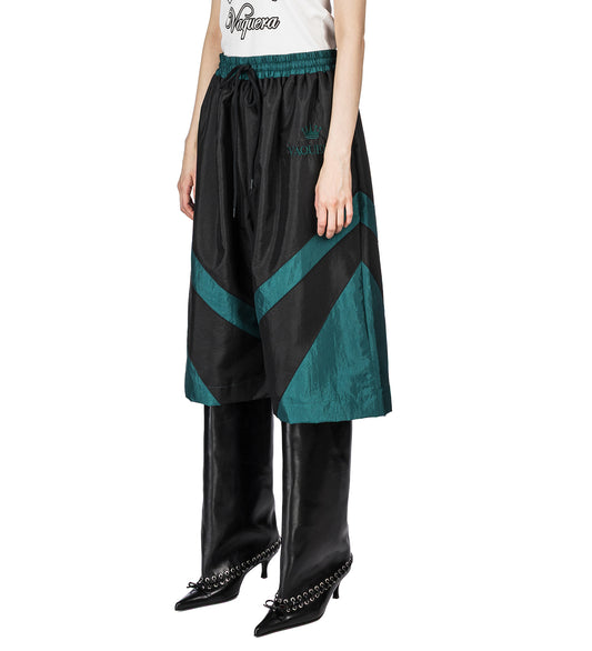 WINDBREAKER SHORTS BLACK GREEN