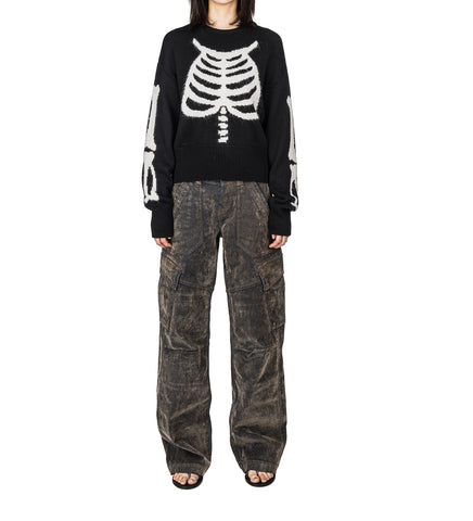 SKELETON SWEATER BLACK