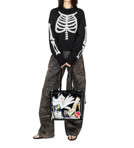 SKELETON SWEATER BLACK