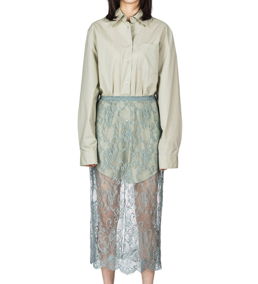 DEPPU ROMANTIC FLOWER LACE EUCALYPTUS GREEN