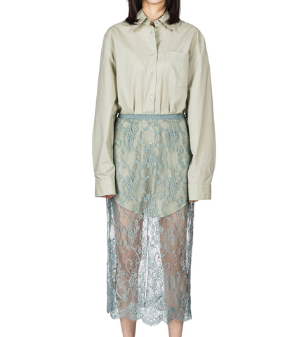 DEPPU ROMANTIC FLOWER LACE EUCALYPTUS GREEN