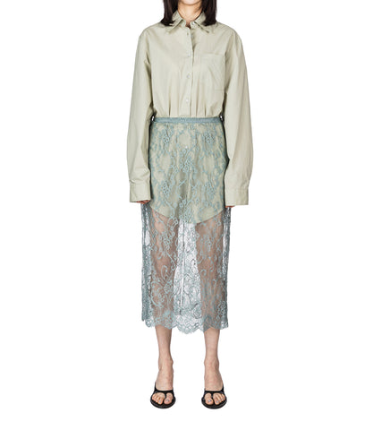 DEPPU ROMANTIC FLOWER LACE EUCALYPTUS GREEN