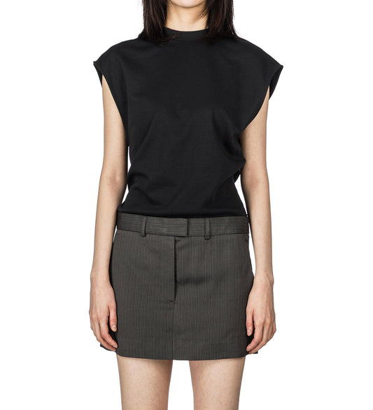 ELARA HERRINGBONE VIS JERSEY BLACK