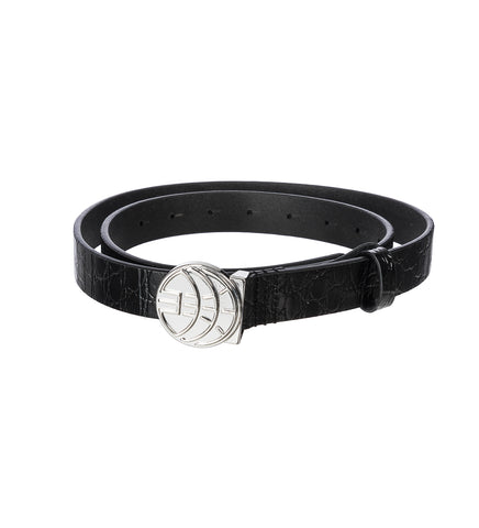 N3 GLOBE LOGO BELT PYTHON NOIR