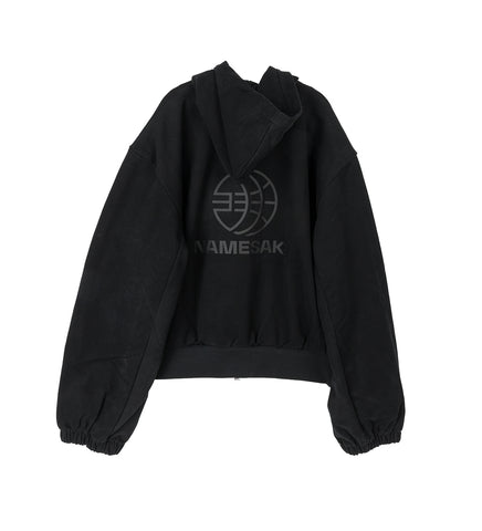 HUGO GLOBE ZIP HOODIE EUPHORIC BLACK