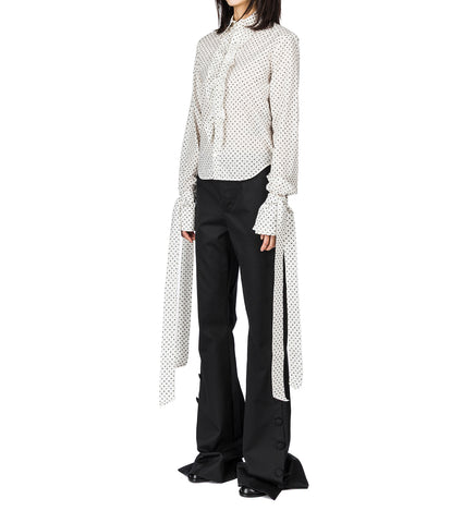 ENYA SLIM FIT BOOTCUT TROUSERS BLACK