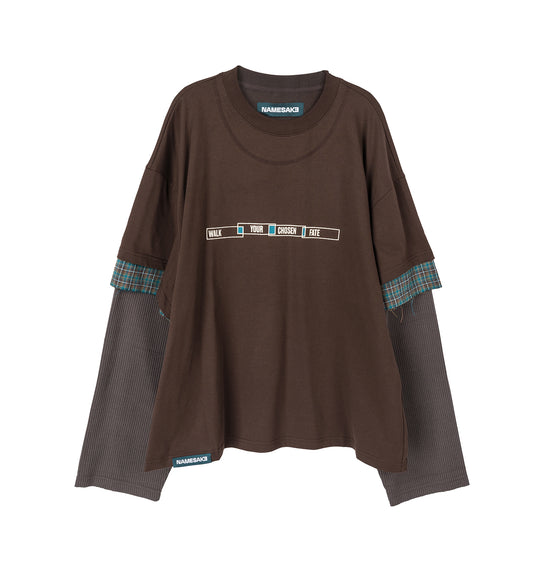 CHUCK 3-LAYERED TEE STAGNANT BROWN